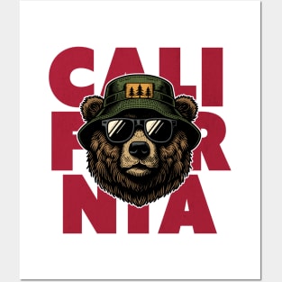 Vintage California Bear // Grunge California Lover Posters and Art